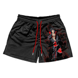 Naruto Uchiha Itachi Men Women Beach Pants Anime Characters Summer Style Youth Creative Casual Shorts Home Pants Birthday Gifts